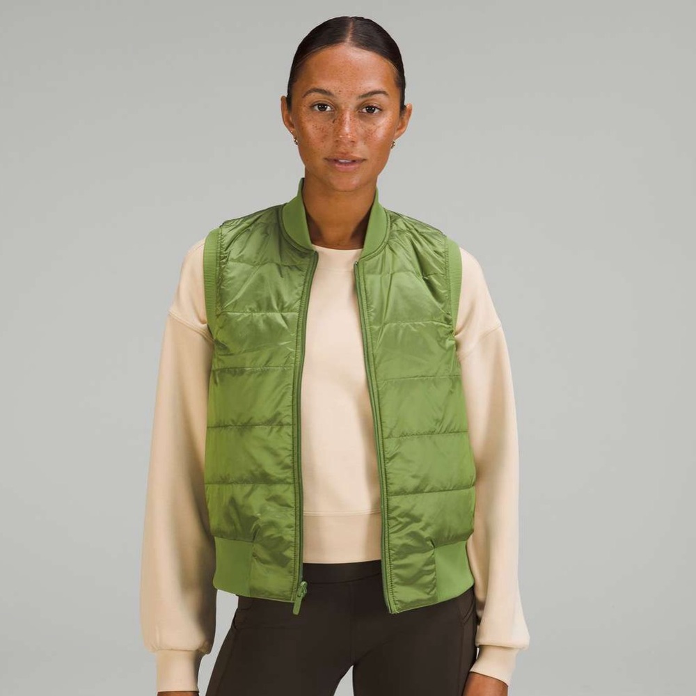 💥NWOT💥 Lululemon Non-Stop Bomber Vest Green Foliage - SZ 8